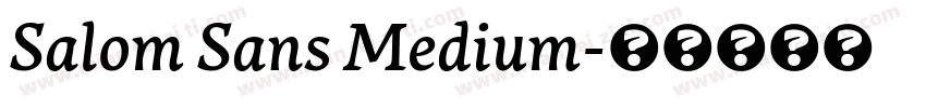 Salom Sans Medium字体转换